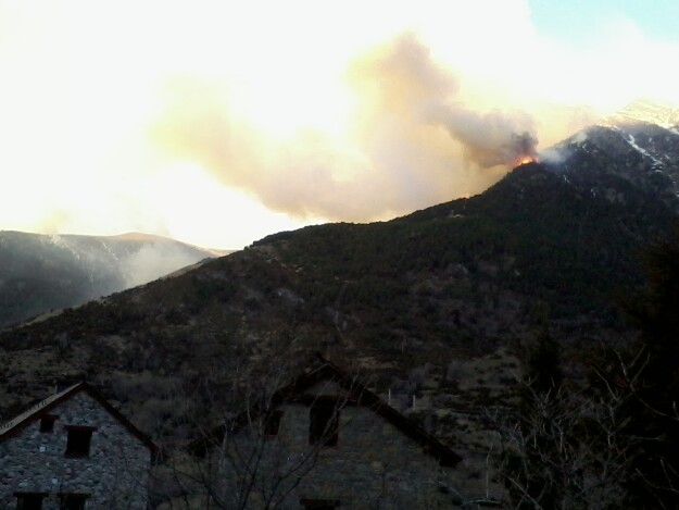 Incendio forestal de Montanuy (Aragón)