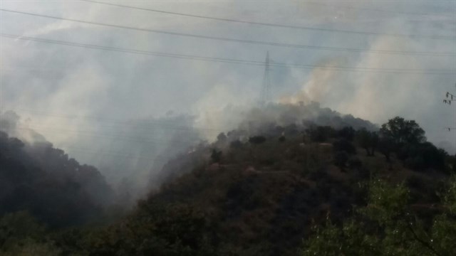 Estabilizado el incendio cerca de la antigua carretera de Murcia en Granada