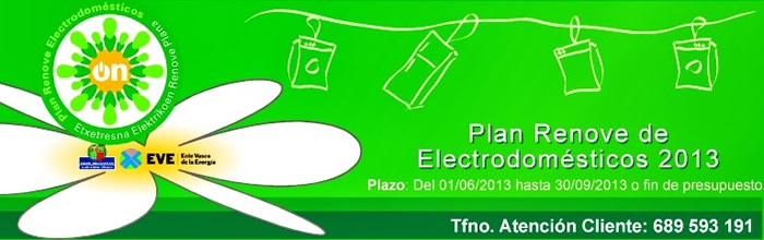 Euskadi. Sustituidos 13.184 electrodomésticos en el Plan Renove 2013