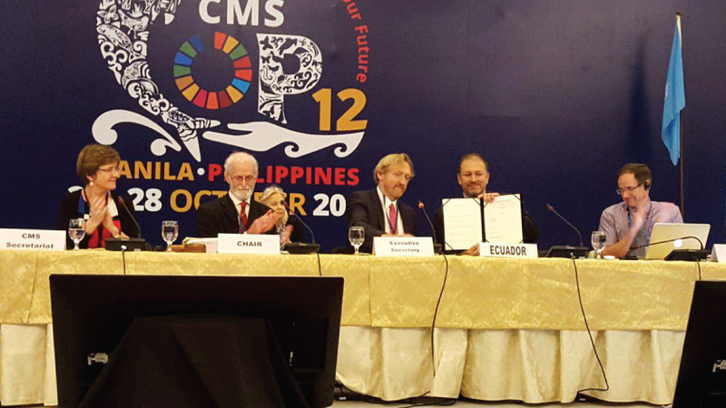 Ecuador suscribió Memorando de Entendimiento para la protección de Tiburones Migratorios y entregó Presidencia de la Conferencia de las Partes