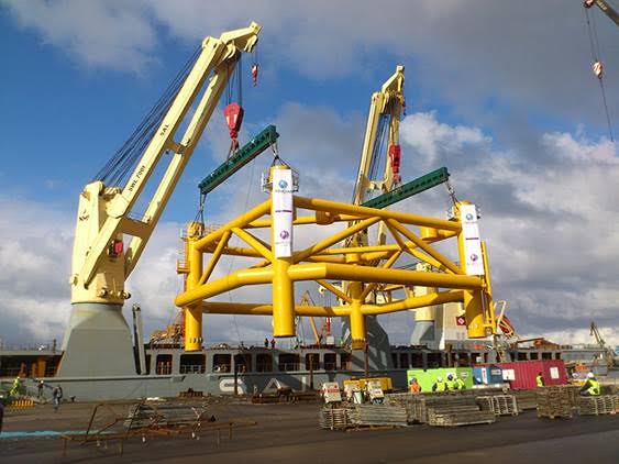 Navantia arranca la construcción de los jackets para el parque eólico marino de Iberdrola en Alemania