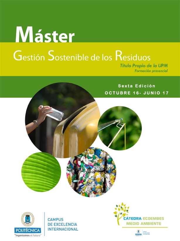 Ya puedes reservar tu plaza para la VI edición del Máster en Gestión Sostenible de los Residuos