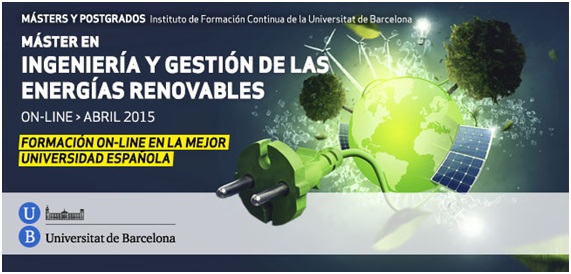 Máster en Energías Renovables de la Universidad de Barcelona. ¡Aun estás a tiempo!