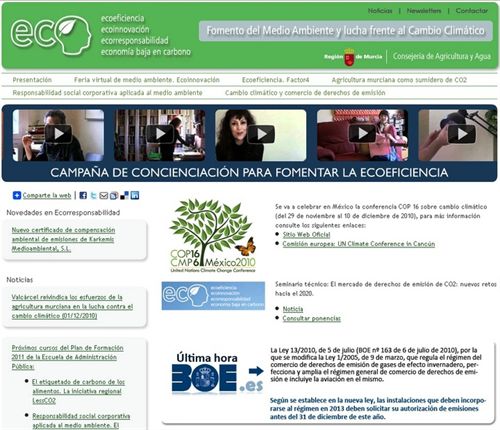 La Región de Murcia es pionera en fomentar la responsabilidad ambiental a través de Internet
