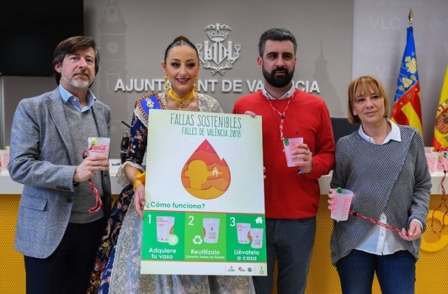 Vasos reutilizables para las Fallas de Valencia