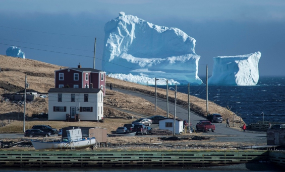 Cánada. Un impresionante iceberg sorprendió a todos en las costas de Newfoundland