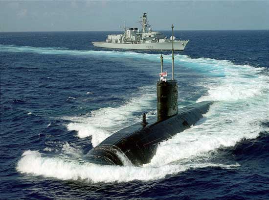 Submarino americano nuclear en Gibraltar