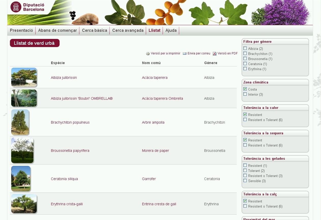 Nuevo Buscador de arbolado viario