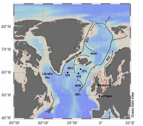 Analizan la radiactividad del agua de mar en Islandia y el mar de Irminger