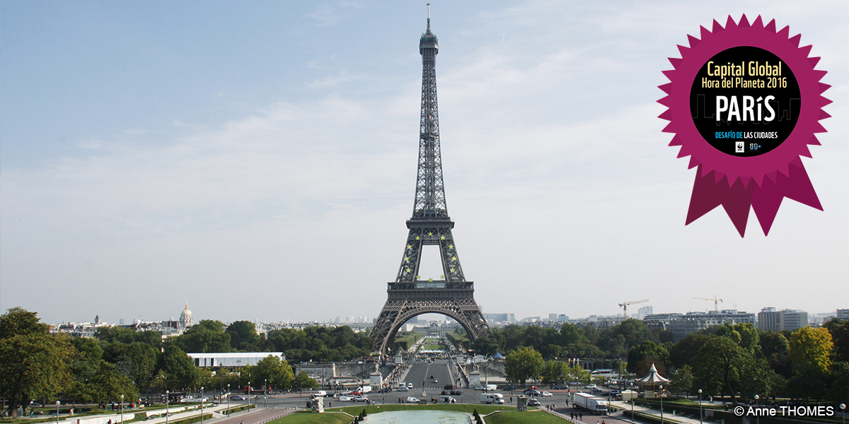 París gana el título de Capital Global de la Hora del Planeta 2016