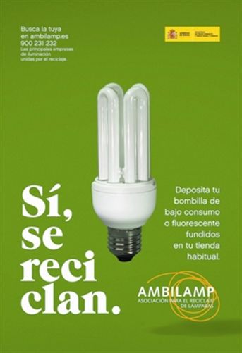 Campaña para reciclar fluorescentes y bombillas de bajo consumo