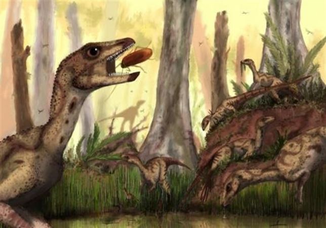 Hallan un predecesor de los dinosaurios que tenía el tamaño de un pavo y era herbívoro