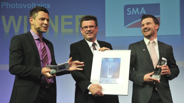 SMA Solar Technology AG ha sido galardonada con el Intersolar AWARD 2014 por el SMA Fuel Save Controller