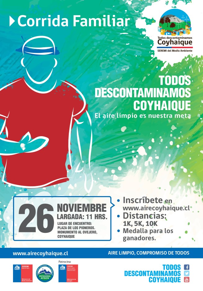 Corrida popular: ‘Todos Descontaminamos Coyhaique’