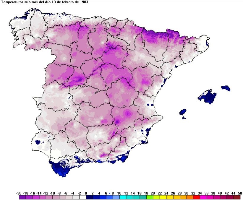 Conoce las olas de frío en España desde 1975