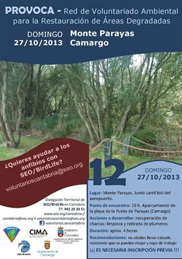 Voluntarios ambientales cántabros recuperan las charcas de Monte Parayas