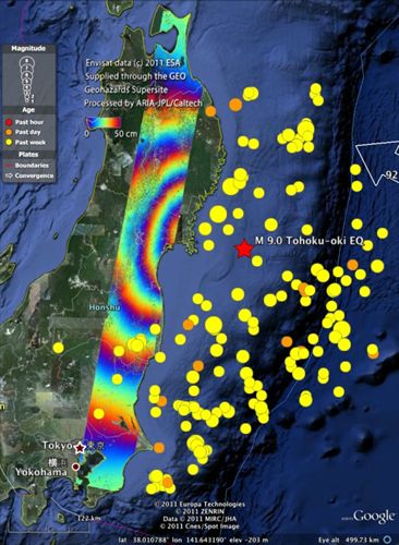 Las vistas desde el espacio del terremoto de Japón mejoran la ciencia sísmica