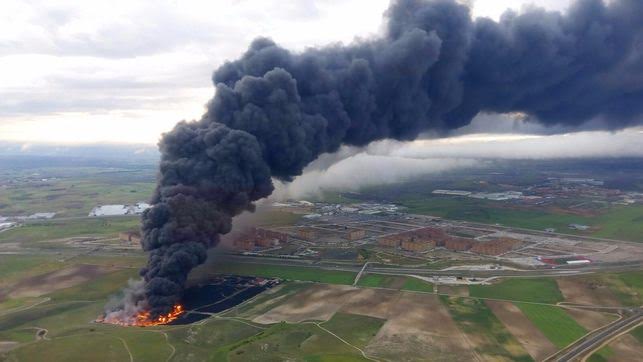 El sospecho ‘misterio’ del incendio de neumáticos de Seseña