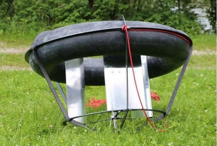 Innovador generador hidroeléctrico con un neumático