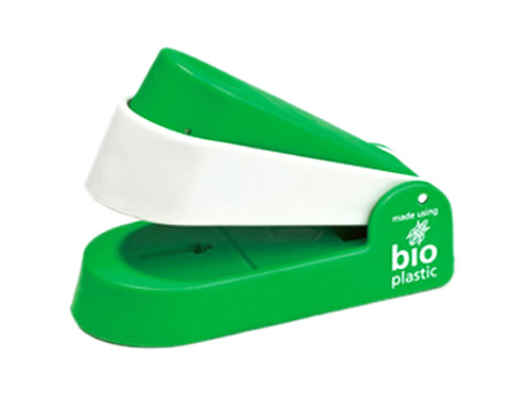 Grapadora sin grapas verde