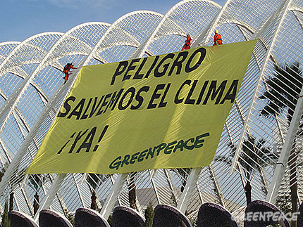 Greenpeace pide en Bangkok un acuerdo climático ambicioso