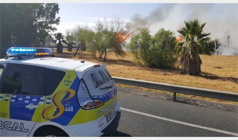 Extinguido un conato de incendio que ha afectado al campo de golf de Aljaraque (Huelva)