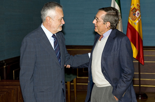 José Antonio Griñán se reúne en San Telmo con el presidente del Consejo de Participación de Doñana