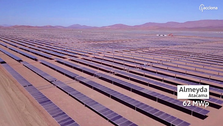 Chile. Acciona sumará 684 MW renovables en 2020