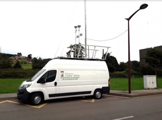 CO2. A la elevada contaminación de partículas ayer se sumaron los óxidos de nitrógeno en Gijon