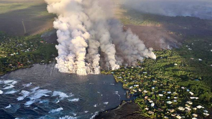 El volcán Kilauea en 2018 una ‘fabrica’ de generar súper floración de algas en el Océano Pacífico Norte