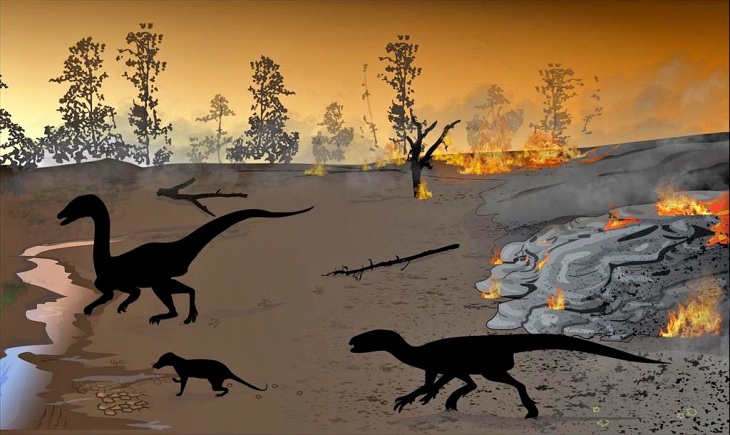 Animales del Jurásico sobrevivieron en una tierra de fuego