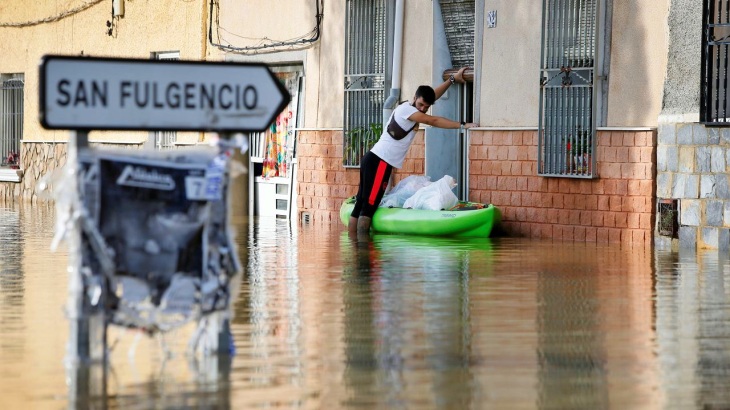 Murcia ‘anegada’ por la lluvias