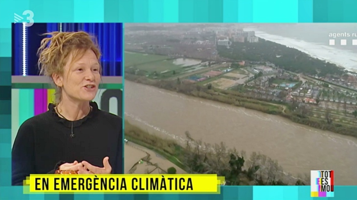 Annelies Broekman habla en TV3 sobre la relación de la crisis climática y el temporal Gloria