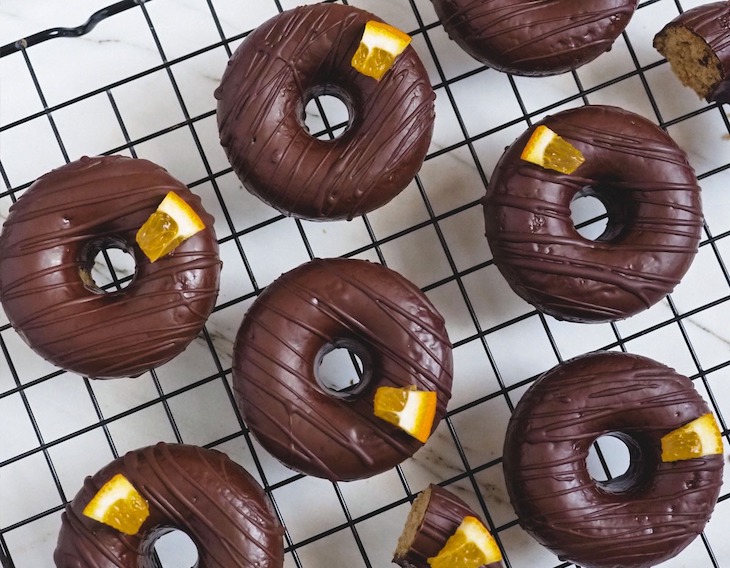Donuts veganos de chocolate sin gluten