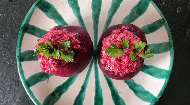 Remolachas rellenas con atún