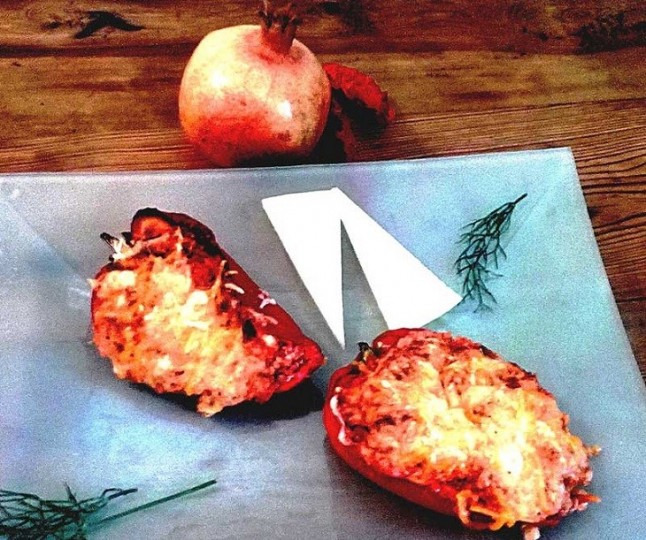 Pimientos rellenos de quinoa