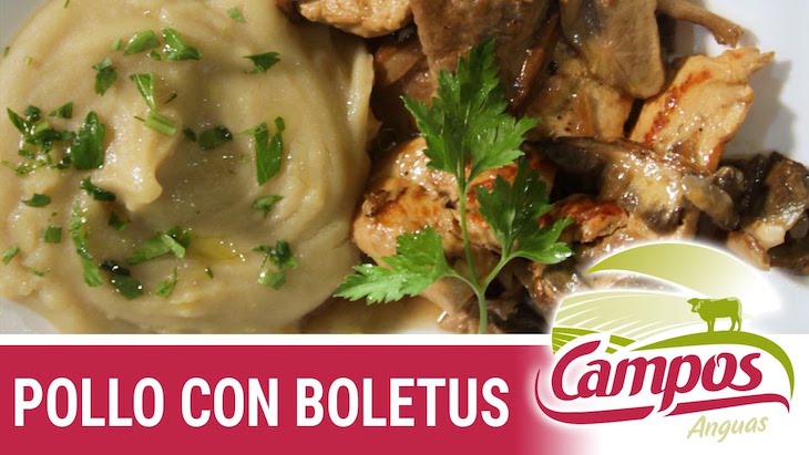 Pollo ecológico de Carnes Campos con boletus