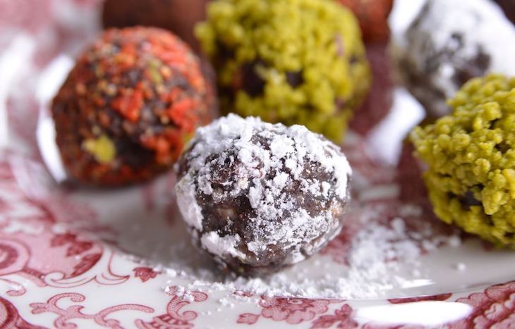 Trufas multicolor de chocolate