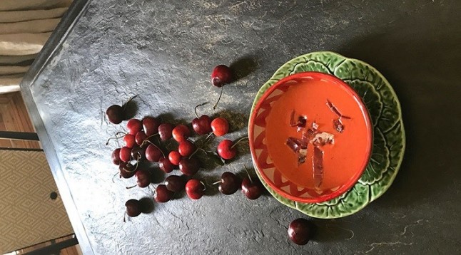 Gazpacho de cerezas