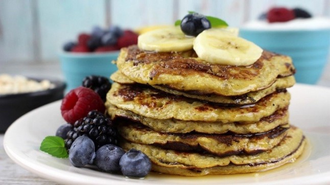Tortas de avena y plátano