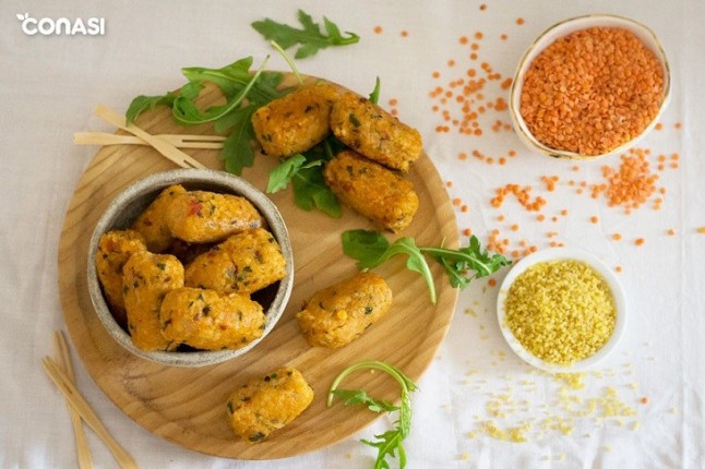 Croquetas de lenteja y bulgur
