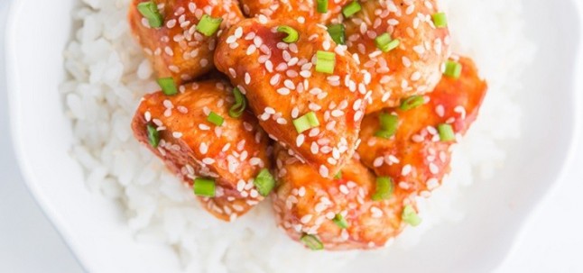 Tiras de pollo con semillas de sésamo sin gluten