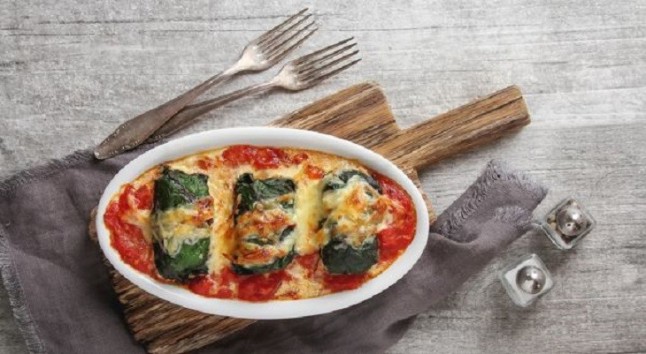 Rollitos con acelgas