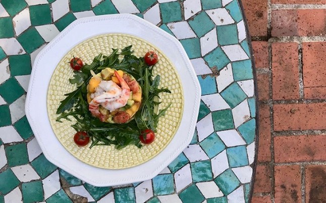 Milhojas de langostino