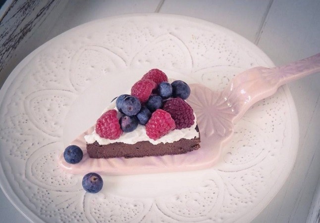 Brownies de bayas y remolacha