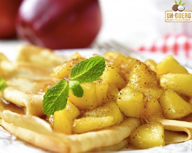 Postre de manzana con coco