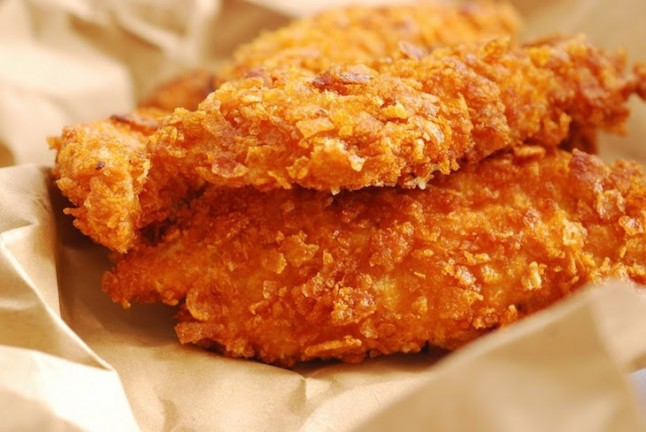 Filete crujiente de abadejo marinado