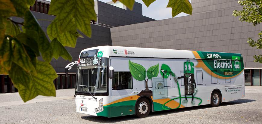 Se incorpora un autobús eléctrico para transporte urbano en Pamplona