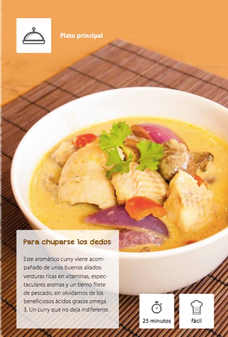 Recetas Ecológicas: Curry de pescado con champiñones
