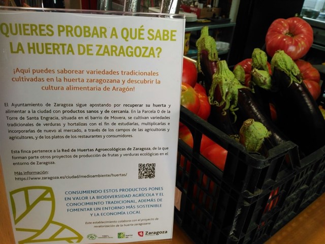 Hortalizas y frutas de la huerta zaragozana se pueden saborear en algunos restaurantes de la ciudad